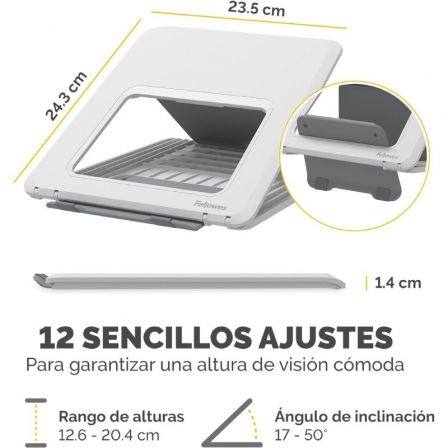 Fellowes Breyta Soporte Elevador para Portátil Blanco